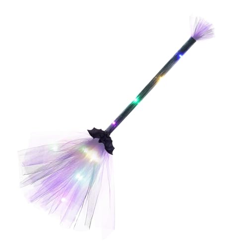 Hexenbesen mit Band - Beleuchtete Hexenbesen Stäbe | Halloween Damen Hexen Besen Stick | Hexenbesen Sticks Cosplay Requisiten | Hexenbesen | Hexenbesen mit LED-Licht für Mottopartys Hexenbesen mit Band - Beleuchtete Hexenbesen Stäbe | Halloween Damen Hexen Besen Stick | Hexenbesen Sticks Cosplay Requisiten | Hexenbesen | Hexenbesen mit LED-Licht für Mottopartys von Generisch