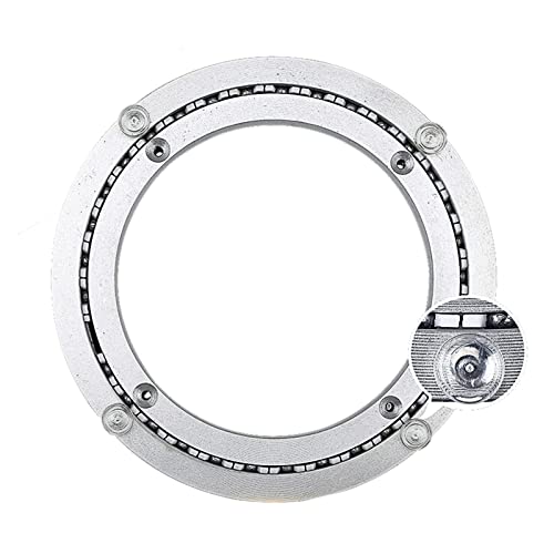 Hey Duty Drehteller aus Aluminiumlegierung mit Kugellager, Drehplatte für Esstisch, Küchenarbeitsplatte, Speisekammerschrank, TV-Ständer – glatte Rotation und Design von Generisch