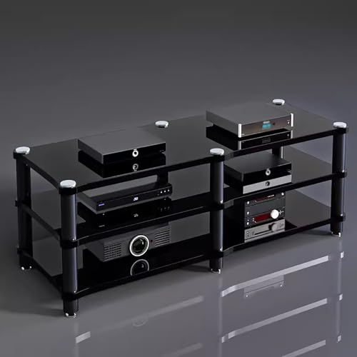 HiFi AV Medienschrank Ständer – Multi-Storey Shock Absorption Stereo Rack – Audio Video Regal für Verstärker Lautsprecher Plattenspieler – Langlebige schwarze Möbeleinheit HiFi AV Medienschrank Ständer – Multi-Storey Shock Absorption Stereo Rack – Audio Video Regal für Verstärker Lautsprecher Plattenspieler – Langlebige schwarze Möbeleinheit von Generisch
