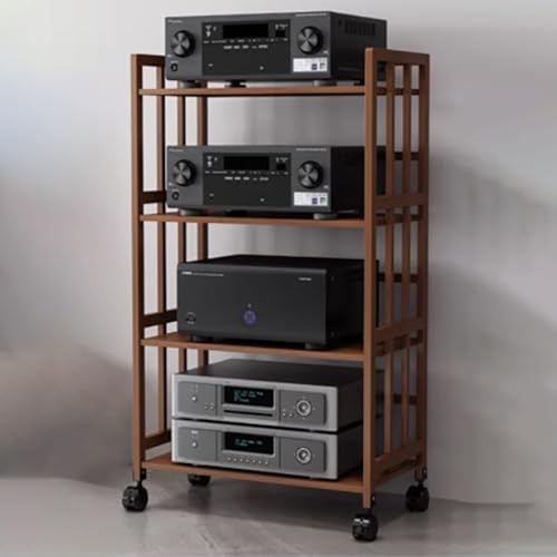 HiFi AV-Regal, verstellbarer Audio-Visual-Media-Ständer, Eck-Stereo-Schrank und CD-Tower, Spielkonsolenregal, 50,8 x 121,9 cm, ideal für Heimkino und Unterhaltungssysteme von Generisch