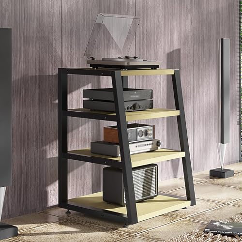 HiFi-Audio-Media-Ständer – AV-Komponentenschrank mit Ablageflächen, Stereo-Racks und Medienturm für organisierte Heimkino-Ausrüstung und Unterhaltungszentrum HiFi-Audio-Media-Ständer – AV-Komponentenschrank mit Ablageflächen, Stereo-Racks und Medienturm für organisierte Heimkino-Ausrüstung und Unterhaltungszentrum von Generisch
