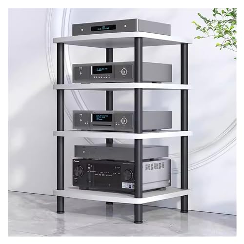 HiFi Audio Rack Multi-Tier Metall & Holz Medienständer für AV-Komponenten, Verstärker und Heimkino-Geräte - Platzsparende Aufbewahrungslösung HiFi Audio Rack Multi-Tier Metall & Holz Medienständer für AV-Komponenten, Verstärker und Heimkino-Geräte - Platzsparende Aufbewahrungslösung von Generisch