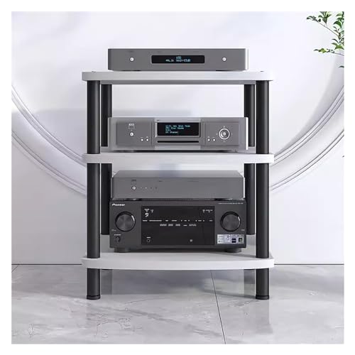 HiFi-Audio-Regal, 2/3/4 Etagen, Metall und Holz, Medien-Ständer, AV-Komponenten-Organizer für Verstärker, Plattenspieler, Stereo-Receiver, Heimkino-Ausrüstung, langlebige und stilvolle HiFi-Audio-Regal, 2/3/4 Etagen, Metall und Holz, Medien-Ständer, AV-Komponenten-Organizer für Verstärker, Plattenspieler, Stereo-Receiver, Heimkino-Ausrüstung, langlebige und stilvolle von Generisch