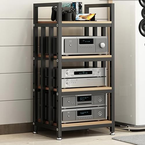 HiFi-Audio-Regal, 3/4 Etagen, mehrschichtig, bodenstehend, Schrank für Wohnzimmer, Studio, TV und Plattenspieler, stilvoller Heim-Stereo-Media-Ständer HiFi-Audio-Regal, 3/4 Etagen, mehrschichtig, bodenstehend, Schrank für Wohnzimmer, Studio, TV und Plattenspieler, stilvoller Heim-Stereo-Media-Ständer von Generisch