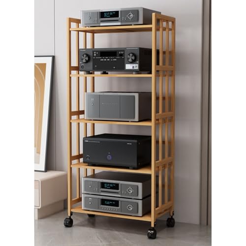 HiFi-Audio-Regal mit 7 Ebenen, verstellbarer Medienständer für Zuhause/Büro/Theater, CD-Player und Stereo-Komponenten-Aufbewahrungsschrank, 50 x 40 x 131 cm, elegantes Holzdesign HiFi-Audio-Regal mit 7 Ebenen, verstellbarer Medienständer für Zuhause/Büro/Theater, CD-Player und Stereo-Komponenten-Aufbewahrungsschrank, 50 x 40 x 131 cm, elegantes Holzdesign von Generisch