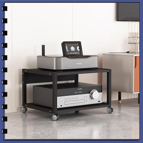HiFi-Audio-Verstärker-Ständer – 2-stöckiges AV-Regal mit Bremsrollen für CD-Player, Spielkonsole, TV-Box – stabiler 50 x 40 x 35 cm Audio-Tower – perfekt für Heimkino-Setup HiFi-Audio-Verstärker-Ständer – 2-stöckiges AV-Regal mit Bremsrollen für CD-Player, Spielkonsole, TV-Box – stabiler 50 x 40 x 35 cm Audio-Tower – perfekt für Heimkino-Setup von Generisch