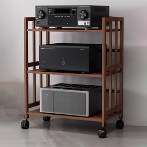 HiFi Audio Visual Rack Verstellbarer AV-Media-Ständer für Eck-Stereoschrank & CD-Tower, Spielregale, Konsole, 71,1 x 88,9 cm, modernes Design für Heimkino und Unterhaltung von Generisch
