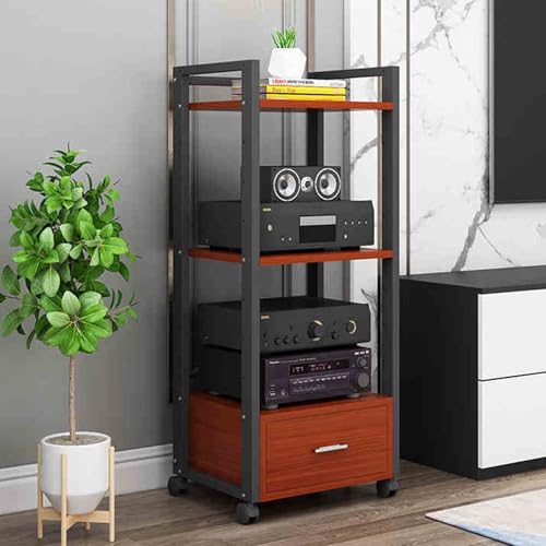 HiFi-Media-Ständer mit 3 Ebenen, bodenstehend, Stereo-Schrank mit Schublade, Audio-Regal für AV-Geräte, Plattenspieler und Unterhaltungsmedien, stilvolle Aufbewahrungslösung für Zuhause HiFi-Media-Ständer mit 3 Ebenen, bodenstehend, Stereo-Schrank mit Schublade, Audio-Regal für AV-Geräte, Plattenspieler und Unterhaltungsmedien, stilvolle Aufbewahrungslösung für Zuhause von Generisch