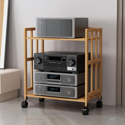 HiFi Media Stand Adjustable Audio Rack Tower Corner Stereo Cabinet for TV & CD AV Shelving Unit 55.9 cm W x 76.2 cm H Wooden Gaming Console & Media Storage HiFi Media Stand Adjustable Audio Rack Tower Corner Stereo Cabinet for TV & CD AV Shelving Unit 55.9 cm W x 76.2 cm H Wooden Gaming Console & Media Storage von Generisch