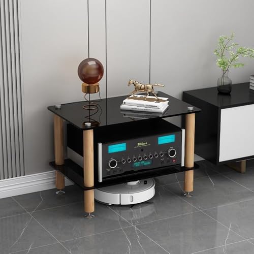 HiFi-Medien-Aufbewahrungsschrank mit stoßdämpfendem Audio-Rack, Einlegeböden aus gehärtetem Glas für verbesserten Schutz und Display von Audiogeräten HiFi-Medien-Aufbewahrungsschrank mit stoßdämpfendem Audio-Rack, Einlegeböden aus gehärtetem Glas für verbesserten Schutz und Display von Audiogeräten von Generisch