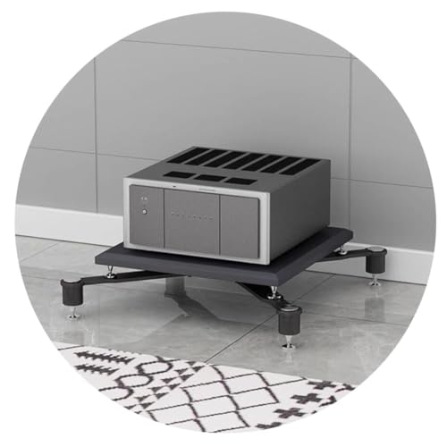 HiFi Rack AV Regal Audio Schrank 1/2 Etagen MDF TV Ständer - Stabiler Plattenspieler Ständer mit Platz für Drucker - Multifunktionale Möbel für Home Entertainment Media Uni von Generisch