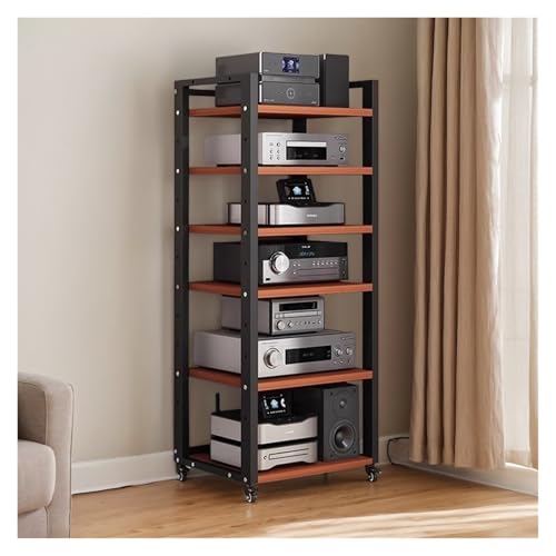 HiFi Rack AV Regal Medienturm Ständer, Verstellbarer Stahlrahmen Audiovisuelle Ausrüstung Rack für CD-Player & Spielkonsolen, Langlebiger Audioschrank mit vielseitigen Regalen HiFi Rack AV Regal Medienturm Ständer, Verstellbarer Stahlrahmen Audiovisuelle Ausrüstung Rack für CD-Player & Spielkonsolen, Langlebiger Audioschrank mit vielseitigen Regalen von Generisch