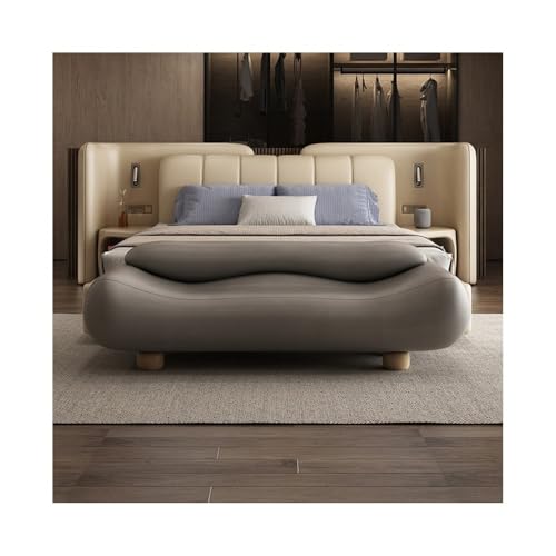 High-End Wy Bett-End-Aufbewahrungsbank mit Rückenlehne, stilvoller gepolsterter Hocker für Schlafzimmer, Sofa und Couch, multifunktionale lange Bank (Grau) von Generisch