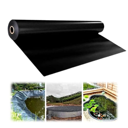 HighDurability HDPE-Teichfolie, 500 x 500 cm, 400 x 600 cm, 800 x 1000 cm, wetterfeste Wasser-Gartenmembran, 0,12 mm Dicke für optimale Abdichtung von Generisch
