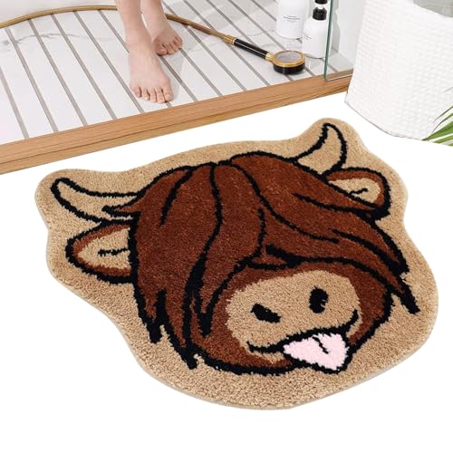 Highland Kuh Motiv Außenmatten – Willkommensmatte Für Innen- Und Außenbereich, Rutschfeste Eingangsmatte | Fußmatte Mit Kuh-Design Für Wohnzimmer, Schlafzimmer, Haustür Und Garten, Wasserabsorbierende von Generisch
