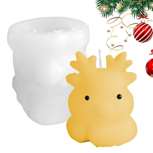 Hirsch-Silikonform für Kerzen- und Seifenherstellung, Weihnachtselchformen, vielseitige Silikon-Backform für Fondant, Schokolade und Bastelprojekte, perfekt für Urlaubsdekorationen Hirsch-Silikonform für Kerzen- und Seifenherstellung, Weihnachtselchformen, vielseitige Silikon-Backform für Fondant, Schokolade und Bastelprojekte, perfekt für Urlaubsdekorationen von Generisch