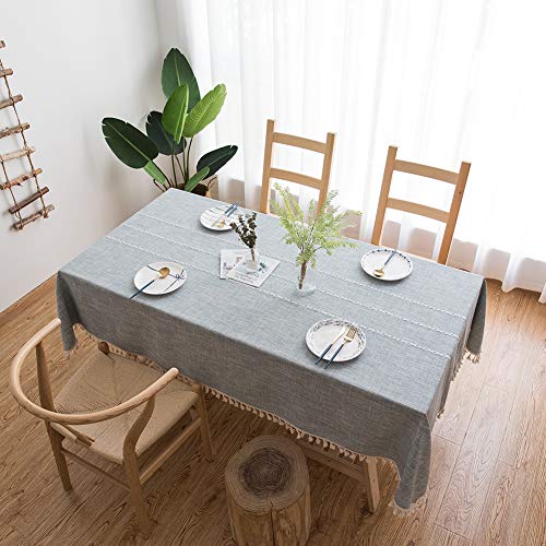 Hitzebeständige graue Baumwoll-Leinen-Tischdecke, 50 x 55 cm, feuchtigkeitsbeständig, für Café-Buffet und Partys, Braun, 50 x 60 cm von Generisch