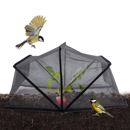 Hochbeet Abdeckung Faltbar Pflanzenschutzhaube Pflanzenschutz Katze Tier Wiederverwendbare Netz Garten Pflanzenabdeckung Für Gemüse, Obst, Setzlinge 80x34x35cm von Generisch