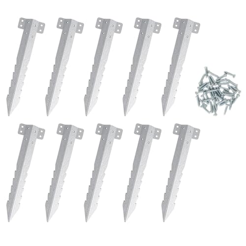 Hochbeet Eckverbinder, 10 Stück Erdnägel Zur Befestigung Von Holz, Stabile Metallstütze für Stützmauer Rasenkante und Beetumzäunung mit Unterstützung Hochbeet Eckverbinder, 10 Stück Erdnägel Zur Befestigung Von Holz, Stabile Metallstütze für Stützmauer Rasenkante und Beetumzäunung mit Unterstützung von Generisch