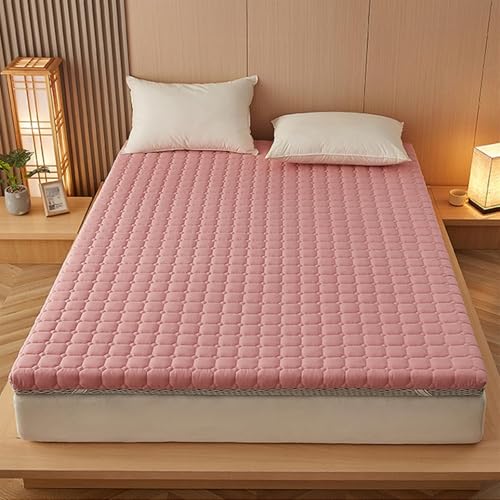 Hochdichter Matratzenschoner aus Memory-Schaum, rutschfest, Queen-Size-Bezug, weiche Mikrofaser, wasserdicht und atmungsaktiv, Rosa, 100 x 190 cm Hochdichter Matratzenschoner aus Memory-Schaum, rutschfest, Queen-Size-Bezug, weiche Mikrofaser, wasserdicht und atmungsaktiv, Rosa, 100 x 190 cm von Generisch