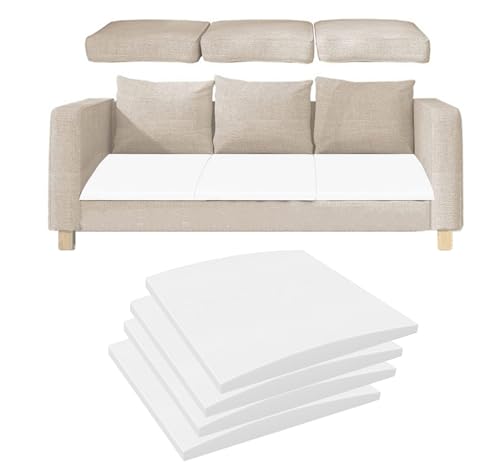 Hochdichtes Schaumstoff-Sofakissen für durchhängende Sitze 40/50/60 cm, gebogene Schaumstoffstütze für Couch und Möbel, ultimativer Komfort und Restaurierung (4,60 x 60 cm) von Generisch