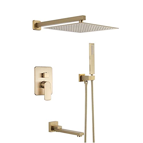 Hochdruck-Regenduschsystem, Handmixer Duschkombinationsset mit verdecktem 3-Wege-Regenduschkopf und Handbrause, Badewannenarmatur Hochdruck-Regenduschsystem, Handmixer Duschkombinationsset mit verdecktem 3-Wege-Regenduschkopf und Handbrause, Badewannenarmatur von Generisch