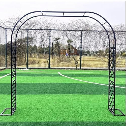 Hochfester schwarzer Metall-Gartenbogen für Kletterpflanzen, Rosen und Reben - langlebige Outdoor-Dekoration für Pergolen & Wege (Größen: 140 cm 180 cm 260 cm) von Generisch