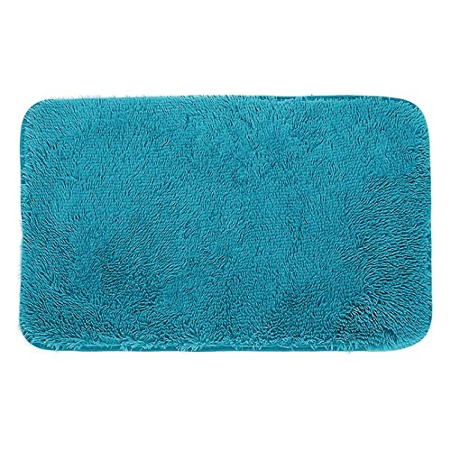 Hochflor Teppich wohnzimmerteppich Langflor eppiche für Wohnzimmer flauschig Shaggy Schlafzimmer Bettvorleger Outdoor Willkommensteppich Home Living Teppich Flach Gewebt Groß (Blue, One Size) von Generisch