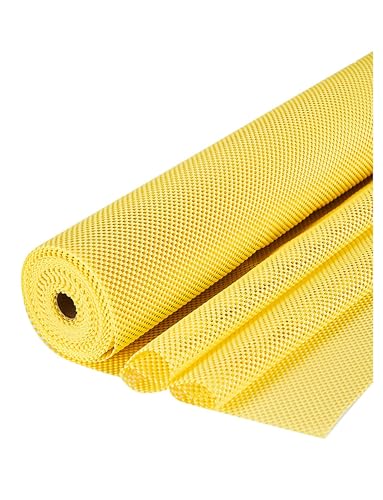 ​​Hochleistungs-PVC-Netzmatte – rutschfeste Regaleinlage for Ladenregale, gewerblicher Fallschutz​(Yellow,80x1000cm) von Generisch