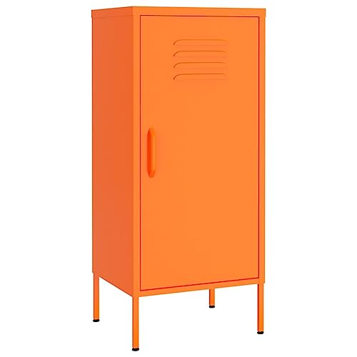 Hochschrank aus Metall mit 2 verstellbaren Einlegeböden und Tür für Küche, Speisekammer, Aufbewahrung, 102 cm Höhe, ideal für Wohnzimmer, Schlafzimmer, Büro, Orange Hochschrank aus Metall mit 2 verstellbaren Einlegeböden und Tür für Küche, Speisekammer, Aufbewahrung, 102 cm Höhe, ideal für Wohnzimmer, Schlafzimmer, Büro, Orange von Generisch