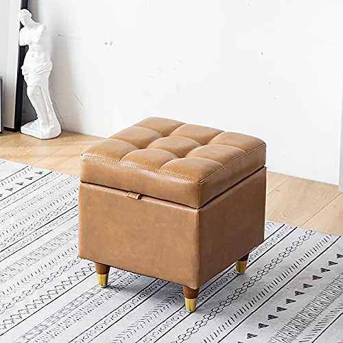 Hochwertige Sitzbank aus PU-Leder – moderner gepolsterter Fußhocker für Wohnzimmer & Schlafzimmer – rechteckiger multifunktionaler Sofa-Ottomane für stilvolle Wohnlandschaft von Generisch