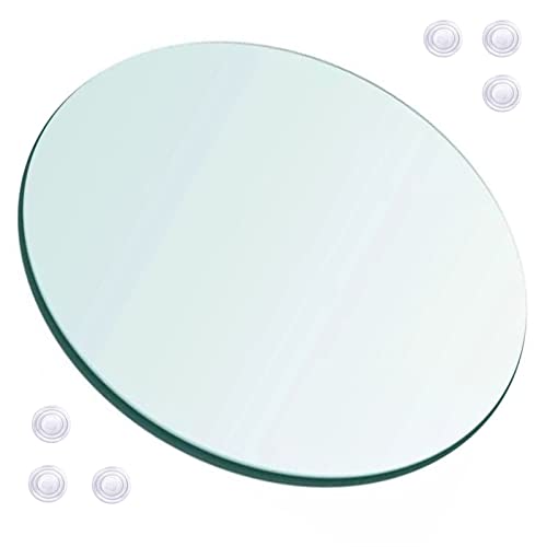 Hochwertige runde Tischplatte aus gehärtetem Glas, 38,1 cm, hohe Festigkeit, hitzebeständig, ideal als Esstisch-Ersatz, transparent, 0,3 cm dick, stabiles Möbelteil Hochwertige runde Tischplatte aus gehärtetem Glas, 38,1 cm, hohe Festigkeit, hitzebeständig, ideal als Esstisch-Ersatz, transparent, 0,3 cm dick, stabiles Möbelteil von Generisch