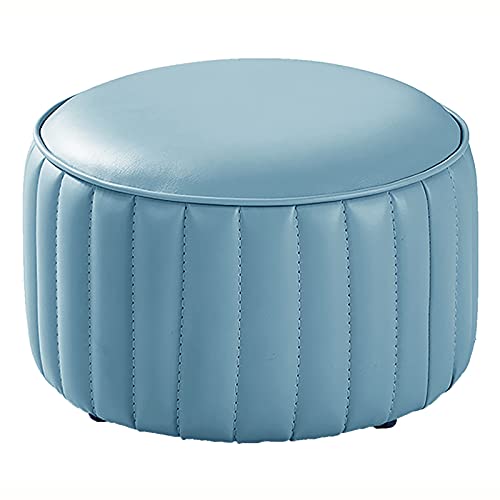 Hochwertiger Leder-Fußhocker – runde Fußstütze für bequemes Sofa, zum Ausruhen kleiner Akzent, Ottomane für Wohnzimmer und Schlafzimmer, Dekoration, stilvolles Wohnmöbel-Accessoire Hochwertiger Leder-Fußhocker – runde Fußstütze für bequemes Sofa, zum Ausruhen kleiner Akzent, Ottomane für Wohnzimmer und Schlafzimmer, Dekoration, stilvolles Wohnmöbel-Accessoire von Generisch