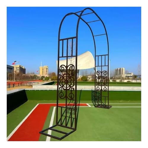 Hochzeits-Rosenbogen-Ornament, Lauben-Pergola, Metall-Gartenbogen mit Blumenmuster, 2,6 m langes Lauben-Spalier, for Hinterhof, Rasen, Terrasse(2.2x2.67x0.4m) von Generisch