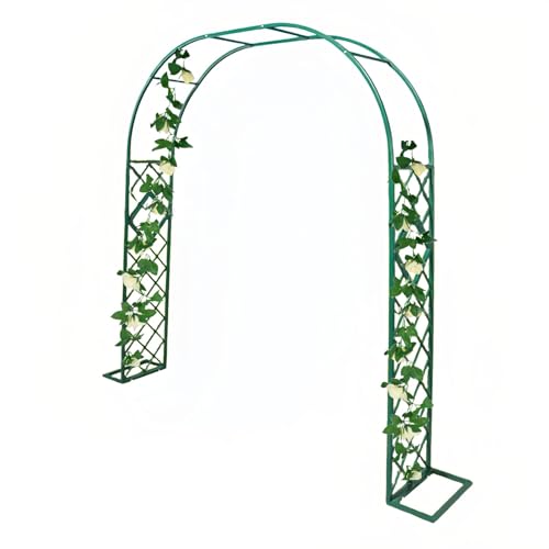 Hochzeitsbogen – Metall Outdoor & Indoor Rostfrei Verzinkte Gartenlaube Kletterpflanze Torbogen mit Sockel von Generisch