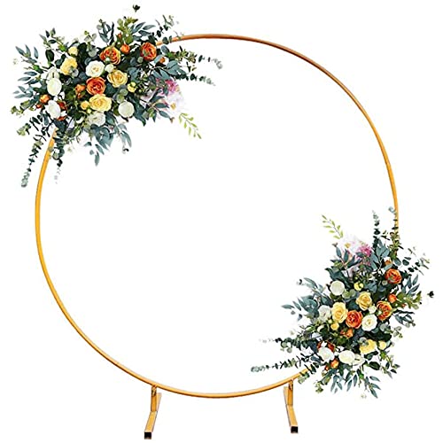 Hochzeitsbogen – goldfarbener runder Metallständer für Blumen, runder Zeremonienbogen, florale Unterstützung für Veranstaltungen und Feiern von Generisch