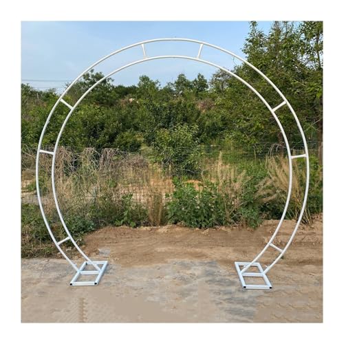 Hochzeitsbogen – robuste Gartenlaube aus Metall für Brautparty-Dekoration, rostfreies Kreis-Design von Generisch
