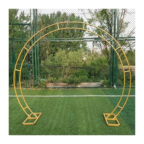 Hochzeitsbogen – robuste Gartenlaube aus Metall für Brautparty-Dekoration, rostfreies Kreis-Design von Generisch