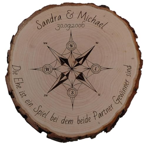 Hochzeitsgeschenk Brautpaar Geschenk Goldene Silberne Hochzeit Wunschtext Baumscheibe Personalisiert Deko ca 17 cm Durchmesser Hochzeitsgeschenk Brautpaar Geschenk Goldene Silberne Hochzeit Wunschtext Baumscheibe Personalisiert Deko ca 17 cm Durchmesser von Generisch