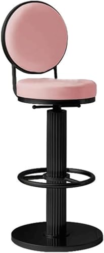 Höhenverstellbare Barhocker, Metallrahmen, Drehstühle mit Rückenlehne und Fußstütze – perfekt für Küche oder Esszimmer Höhenverstellbare Barhocker, Metallrahmen, Drehstühle mit Rückenlehne und Fußstütze – perfekt für Küche oder Esszimmer von Generisch