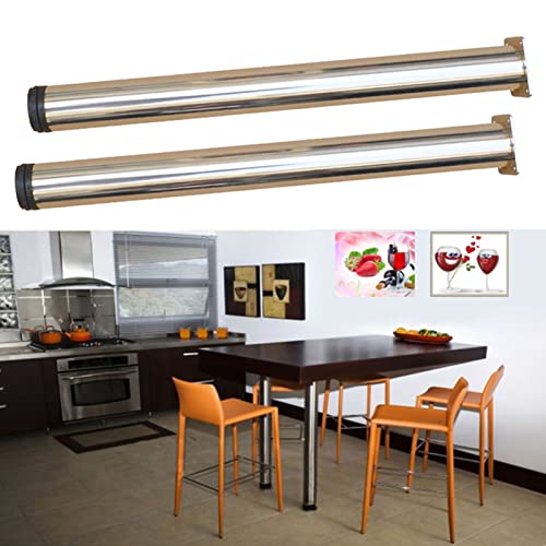 Höhenverstellbare Möbelbeine – 4 Stück Edelstahl-Tischbeine, Metall-Schreibtischbeine 60 cm, mit Schrauben, perfekt für Barhocker und Tische Höhenverstellbare Möbelbeine – 4 Stück Edelstahl-Tischbeine, Metall-Schreibtischbeine 60 cm, mit Schrauben, perfekt für Barhocker und Tische von Generisch