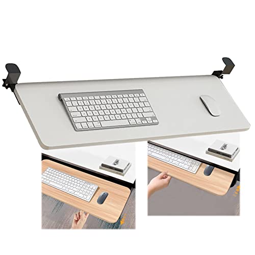 Höhenverstellbare Schreibtischverlängerung – verschiebbare Tastaturablage und Mausablage, Klemm-Design, kein Werkzeug erforderlich, perfekt für Heimbüro und Gaming-Setup von Generisch
