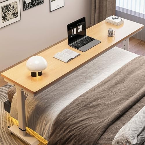 Höhenverstellbarer Betttisch, Arbeitstisch über dem Bett, Schlafzimmer-Überbetttisch, mit Rollen, Überbetttisch für Laptop, mobiler Krankenhaus-Rollbetttisch Höhenverstellbarer Betttisch, Arbeitstisch über dem Bett, Schlafzimmer-Überbetttisch, mit Rollen, Überbetttisch für Laptop, mobiler Krankenhaus-Rollbetttisch von Generisch