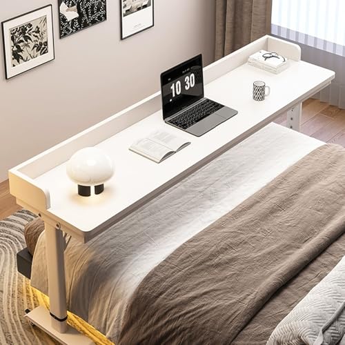 Höhenverstellbarer Betttisch für Laptop mit Rollen, Arbeitstisch über dem Bett, Arbeitstisch mit Trennwänden, mobiler Betttisch, Krankenhaus-Rollbetttisch, Schlafzimmer über dem Betttisch Höhenverstellbarer Betttisch für Laptop mit Rollen, Arbeitstisch über dem Bett, Arbeitstisch mit Trennwänden, mobiler Betttisch, Krankenhaus-Rollbetttisch, Schlafzimmer über dem Betttisch von Generisch