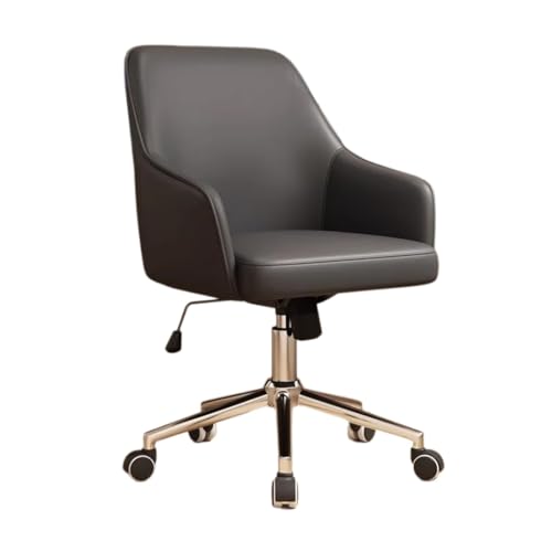Höhenverstellbarer Bürostuhl – ergonomischer Chefsessel aus Kunstleder mit hoher Rückenlehne, 360° drehbare Räder, ideal für Zuhause und Büro, bequemer Arbeitsstuhl (schwarz) von Generisch