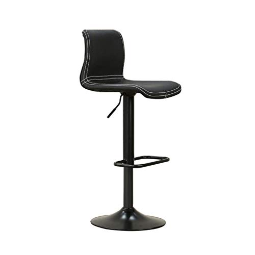 Höhenverstellbarer Drehhocker – PU-Kunstleder Frühstücks-Barstuhl mit gepolstertem Sitz und Rückenlehne, armloses Design von Generisch