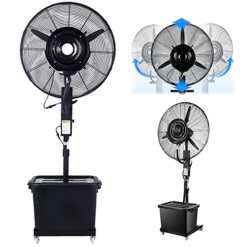 Höhenverstellbarer Nebelventilator mit 3 Windmodi für Außenkühlung, industrieller Standventilator für Terrasse von Generisch