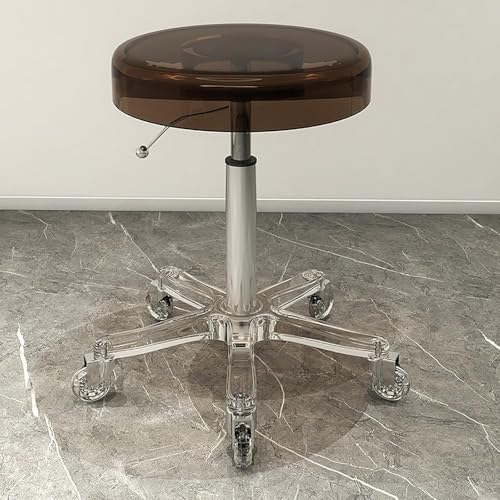 Höhenverstellbarer Rollhocker aus Acryl mit 360°-Rädern für Spa, Medizin und Ästhetiker, bequem und vielseitig von Generisch