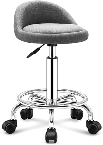 Höhenverstellbarer Rollhocker mit Rückenlehne und Rollen für bequemes Sitzen in Geschäften, Salons und Spas Höhenverstellbarer Rollhocker mit Rückenlehne und Rollen für bequemes Sitzen in Geschäften, Salons und Spas von Generisch