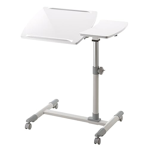 Höhenverstellbarer Überbetttisch – Mobiler, ergonomischer Roll-Laptop-Schreibtisch mit 4 Rollen für Sofa oder Bett – tragbarer Computerständer für bequeme Nutzung von Generisch